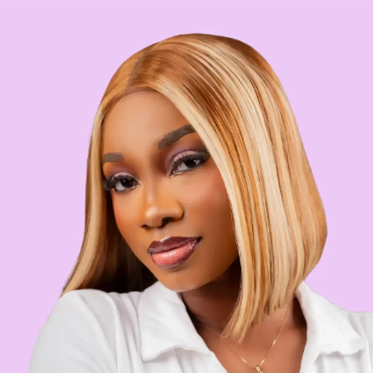 BONE STRAIGHT BROWN HIGHLIGHT