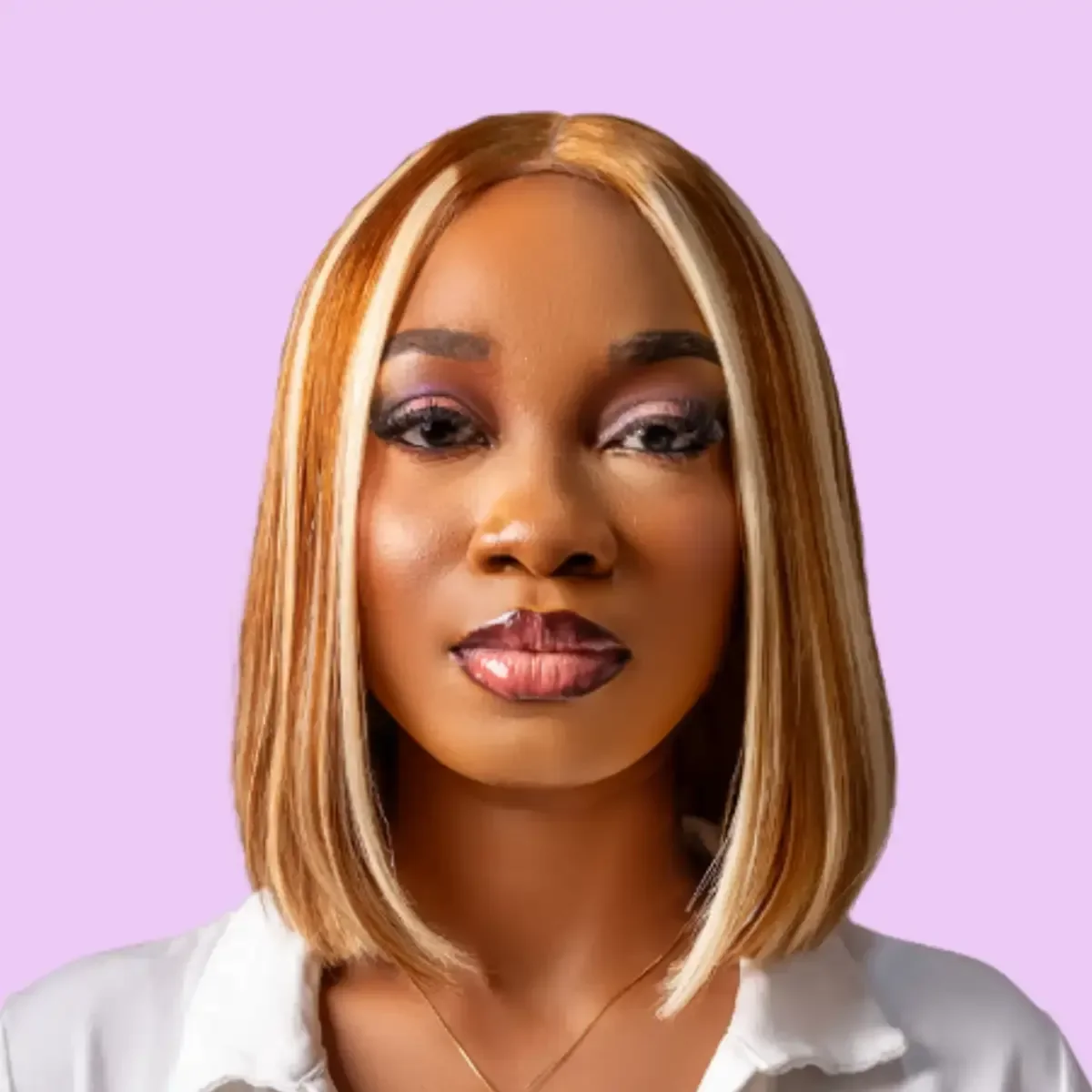 BONE STRAIGHT BROWN HIGHLIGHT