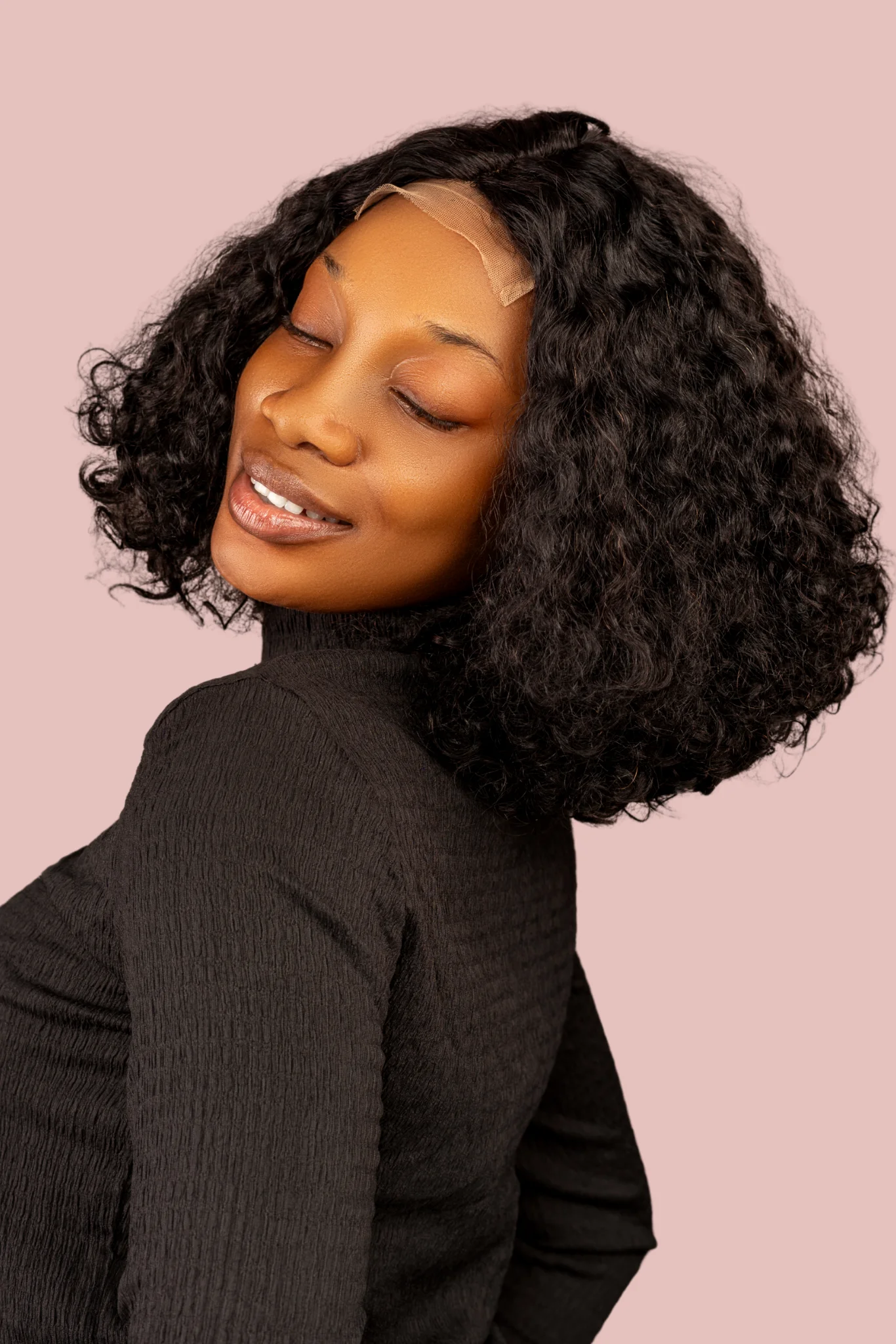 12- Inch Vietnamese Water Wave Wig | 2×6 Lace | 210g | Natural Black
