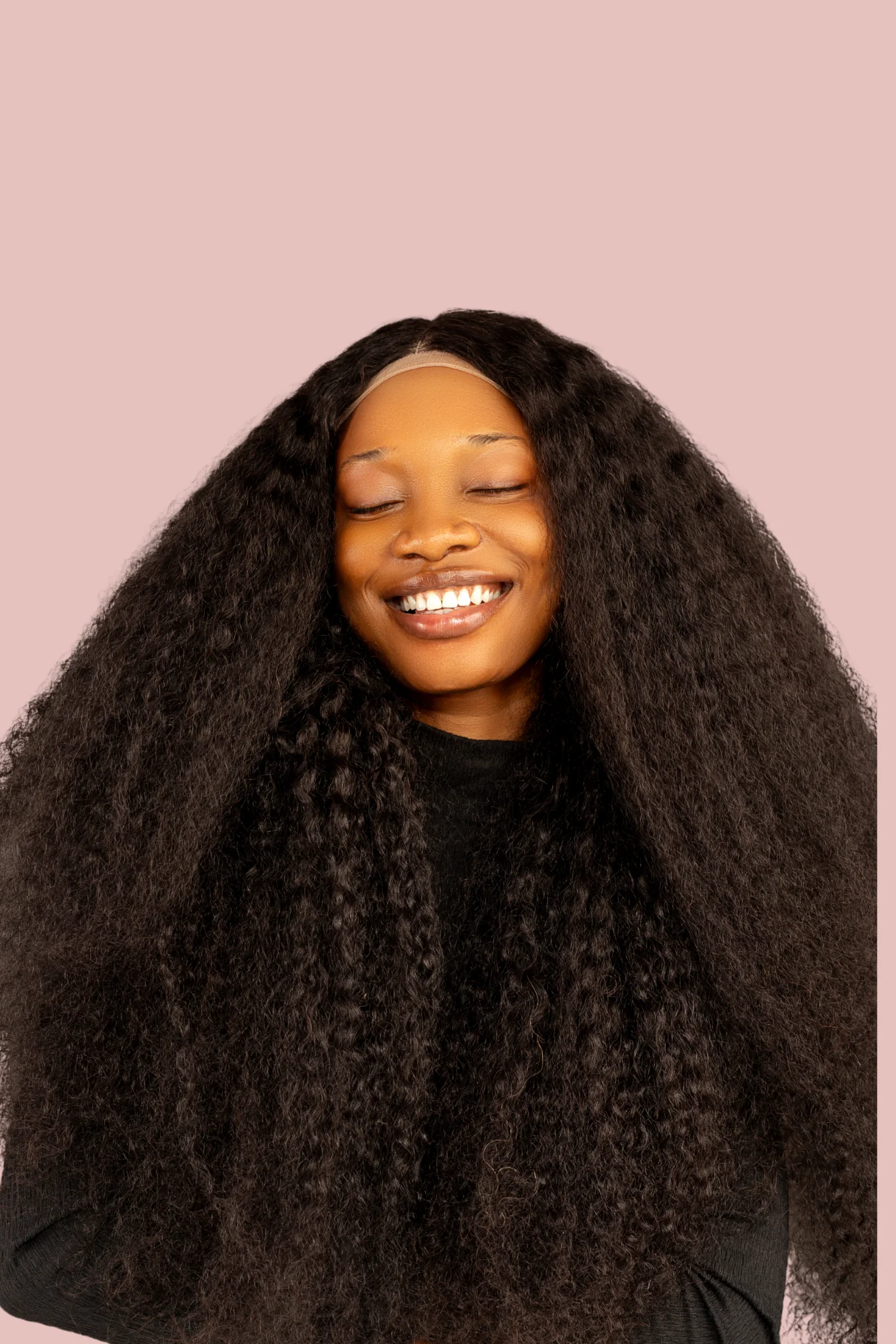 22-Inch Raw Vietnamese Kinky wavy Wig | 5x5 Lace | 360g | Natural Black 