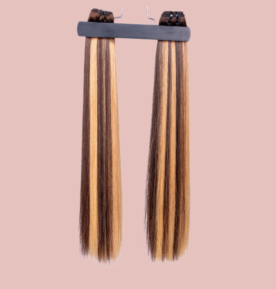 18 INCH B.S PIANO P4/27/YELLOW HAIR BUNDLE 