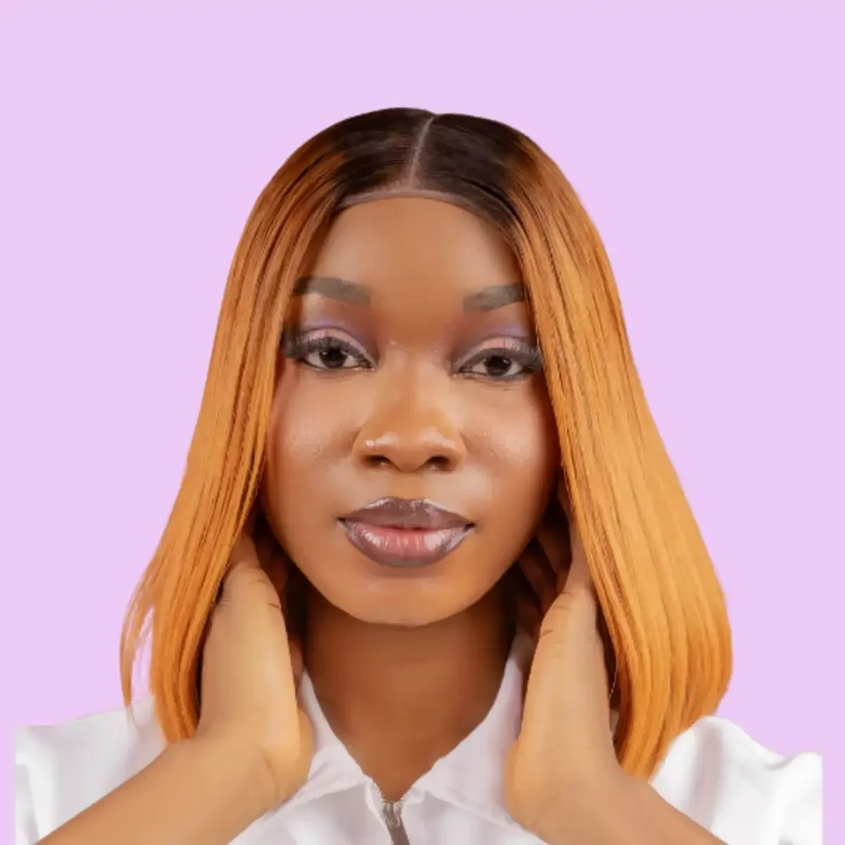 10-Inch Vietnamese BONE STRAIGHT Wig | 2x6 Lace | 360g | GINGER