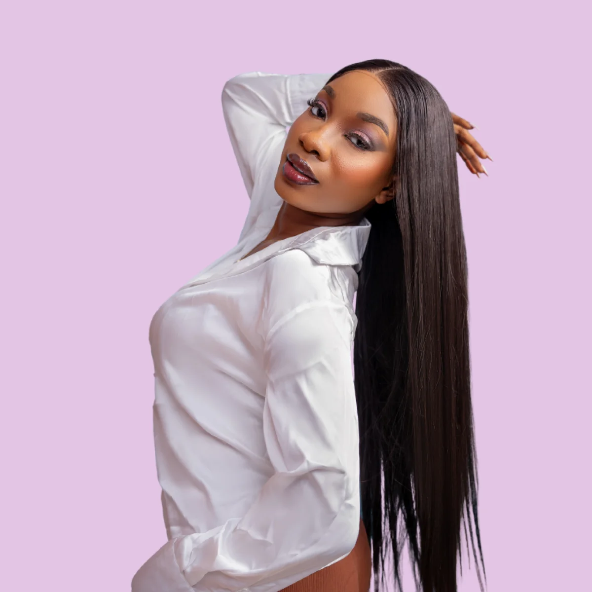 26-Inch Vietnamese MIRROR STRAIGHT  Wig | 5×5 Lace | 360g | Natural Black