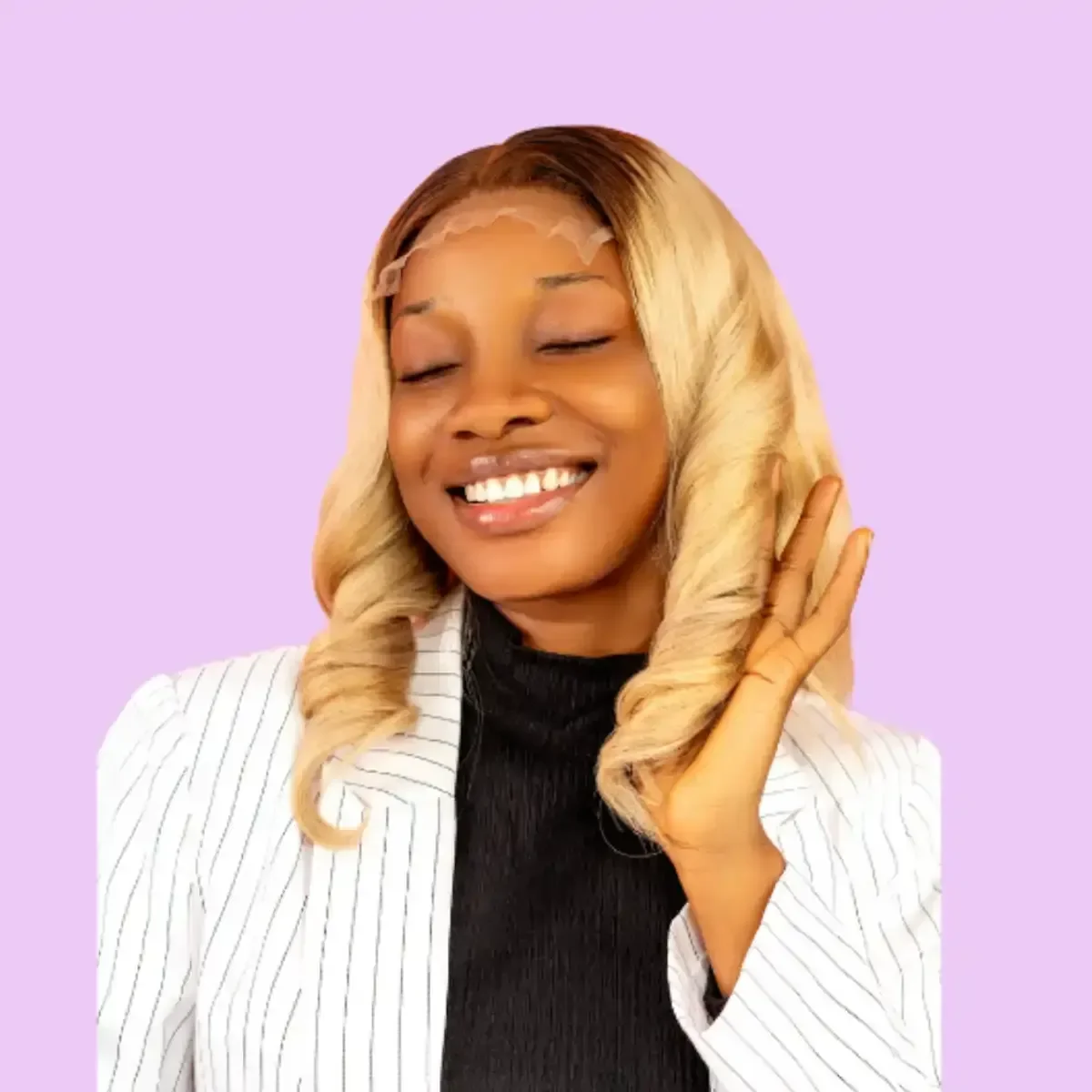 14-Inch Vietnamese  BOUNCY Wig | 5×5 HD Lace | 310g | BLOND Color