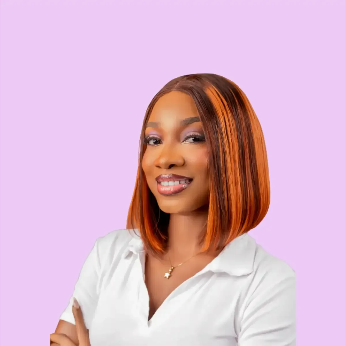 10-Inch Vietnamese Bone Straight Wig | 2x6 Lace | 200g | Piano Color 10