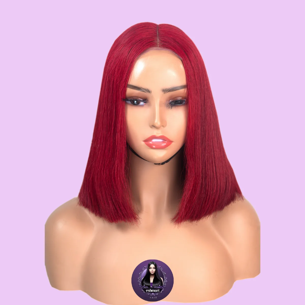 10-Inch Vietnamese BONE STRAIGHT  Wig | 2x6 Lace | 360g | WINE MANIQ