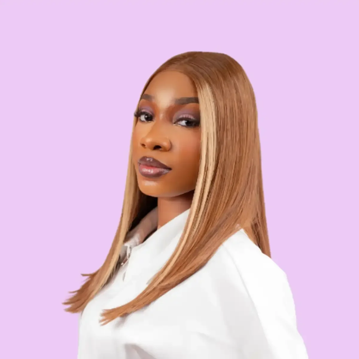 20-Inch Donor Vietnamese Bone Straight Wig |2x6 Lace | 215g | BROWN HIGHLIGHT