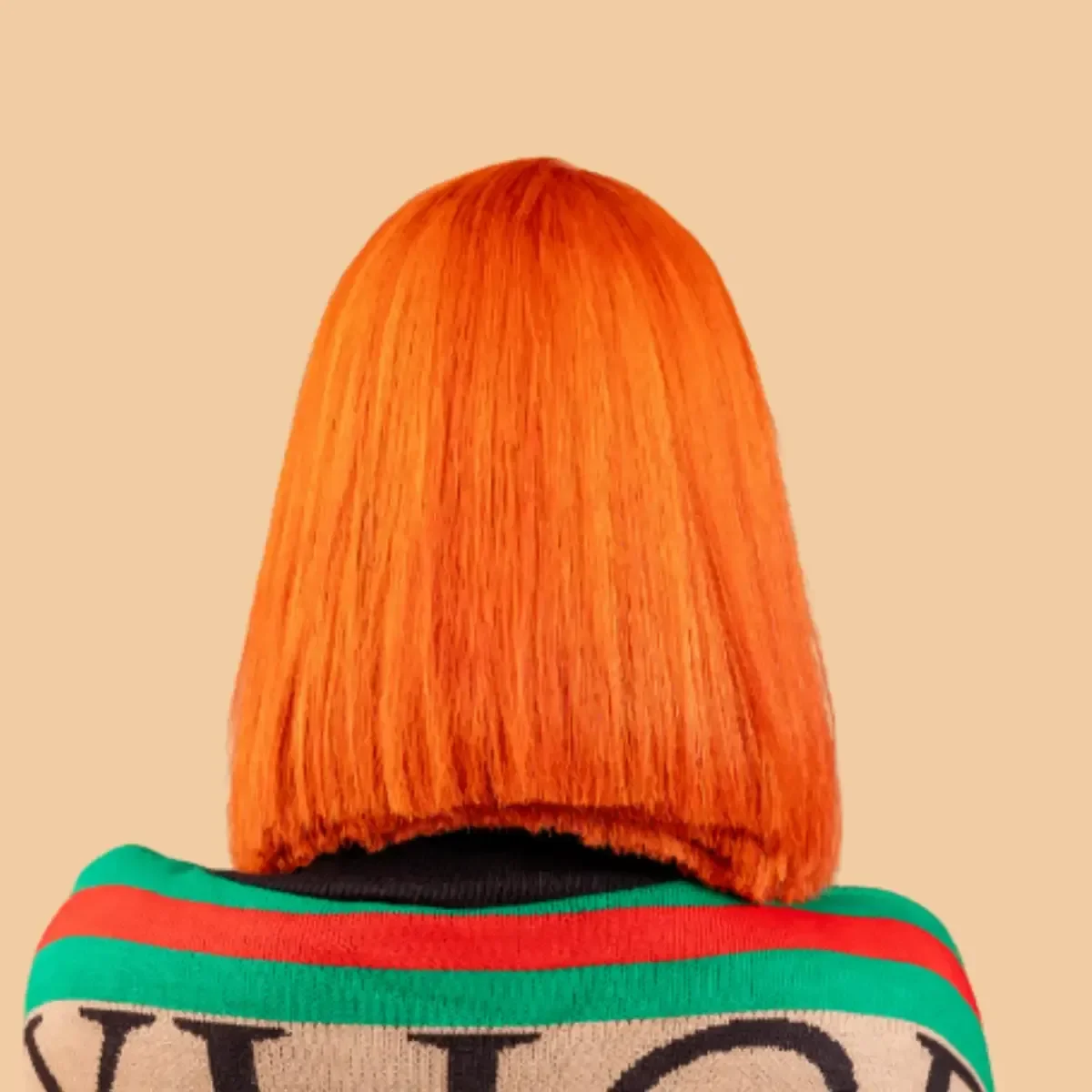 10-Inch Vietnamese Bone Straight Wig | 2x6 Lace | 206g | ORANGE 6 Color