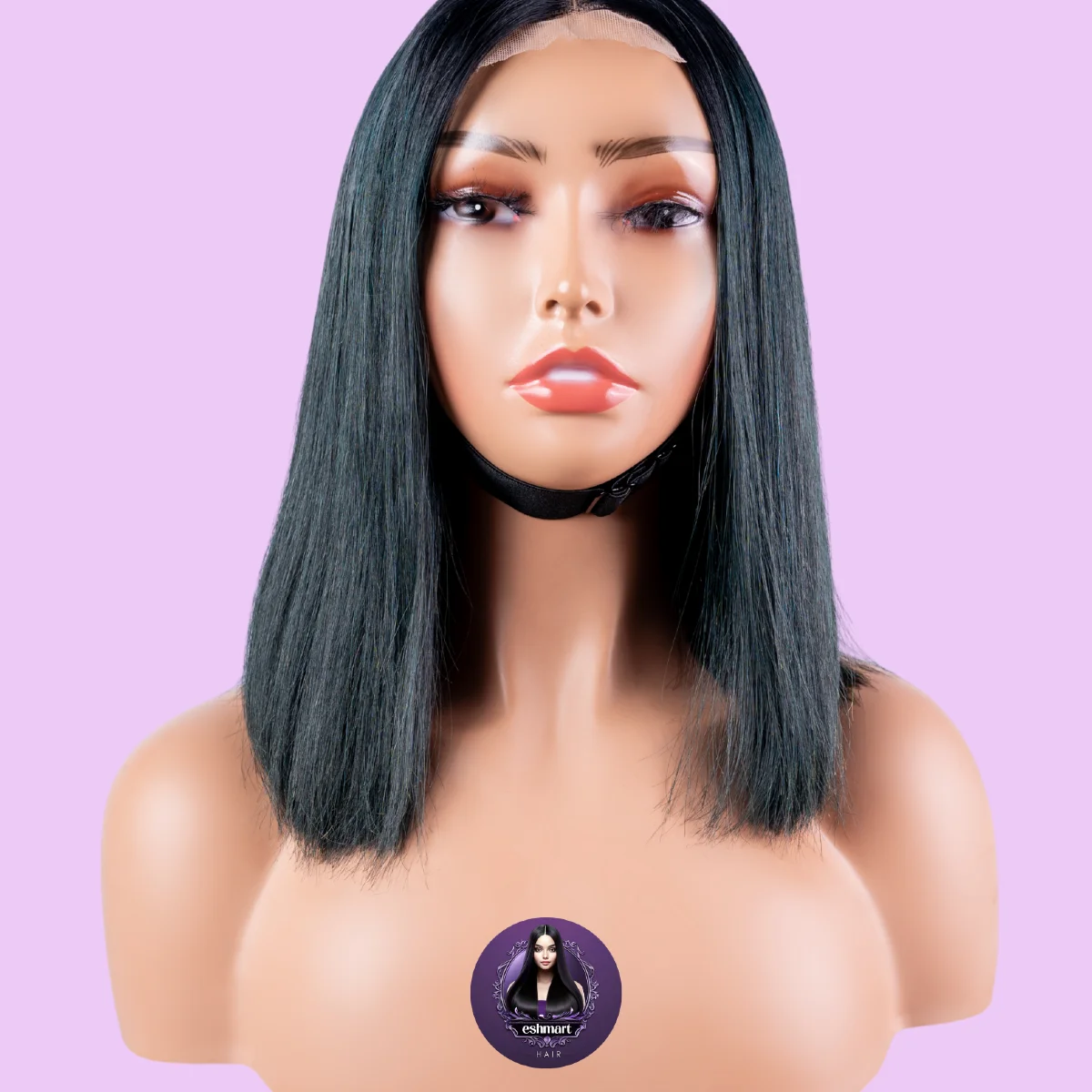 10-Inch Vietnamese BONE STRAIGHT Wig | 2x6 Lace | 210g |   GREEN 5