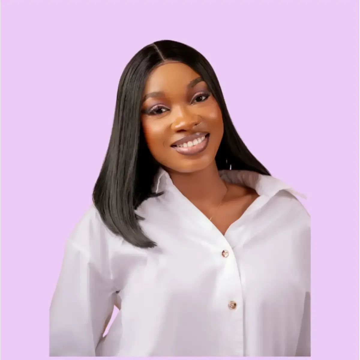 10-Inch Vietnamese BONE STRAIGHT Wig | 2x6 Lace | 205g | Natural color
